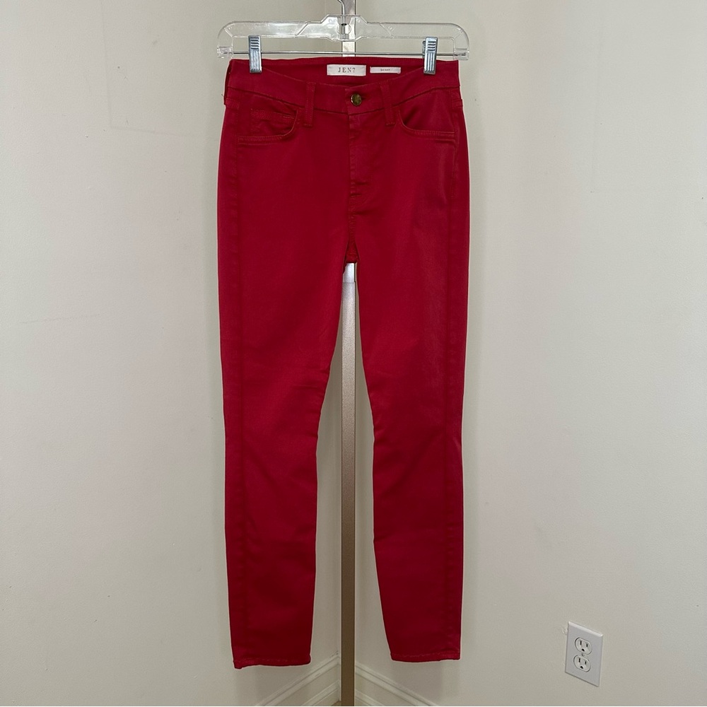 Vibrant Red Skinny Jeans Stretch Fit